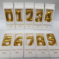 Gold number birthday candle